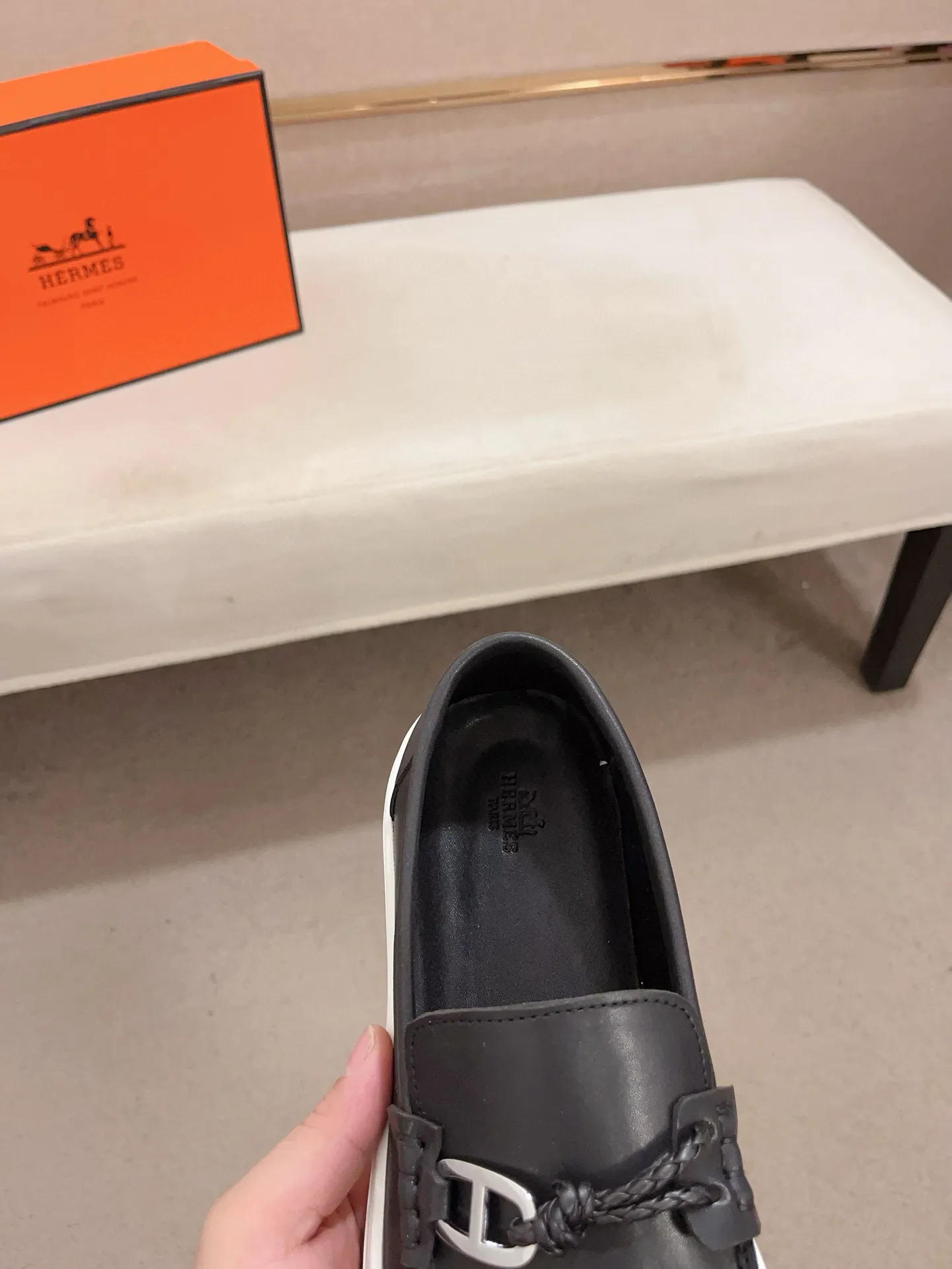Men's clothing and shoes💰: 400💰《HERMES》【Classic Original Version】Hermès; Top 🔝 Purchasing Agency 🔍🔍Latest 🇺🇸Sold simultaneously at counters, original imported from Italy ▲▲Cow leather▲ ▲Exquisite workmanship (Italian 🇮🇹imported water-dyed 🐂cowhide lining) sole: original sole provided by the original factory, ⚠️exclusive double-layer activity·TPR·rubber·combined molded outsole; Code number: 36-46